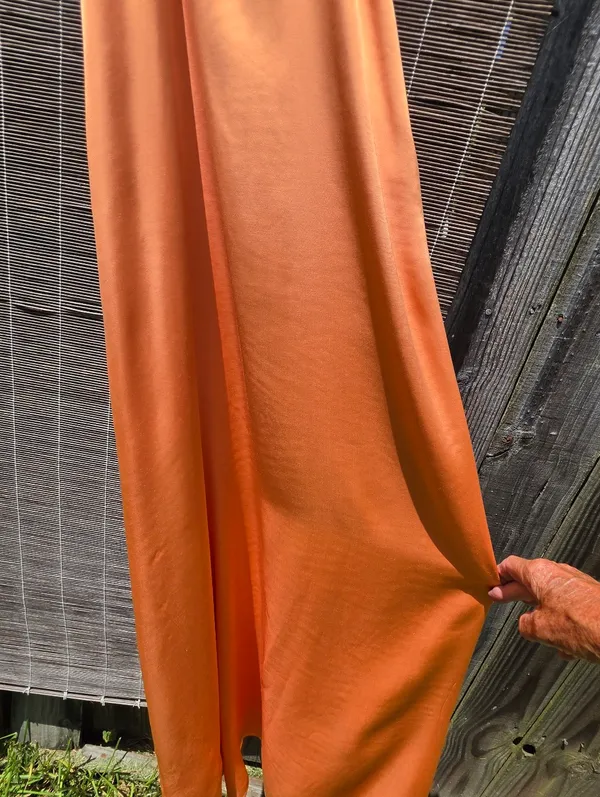 NEW ZARA Maxi Dress Satin Burnt Orange size S - Image 8