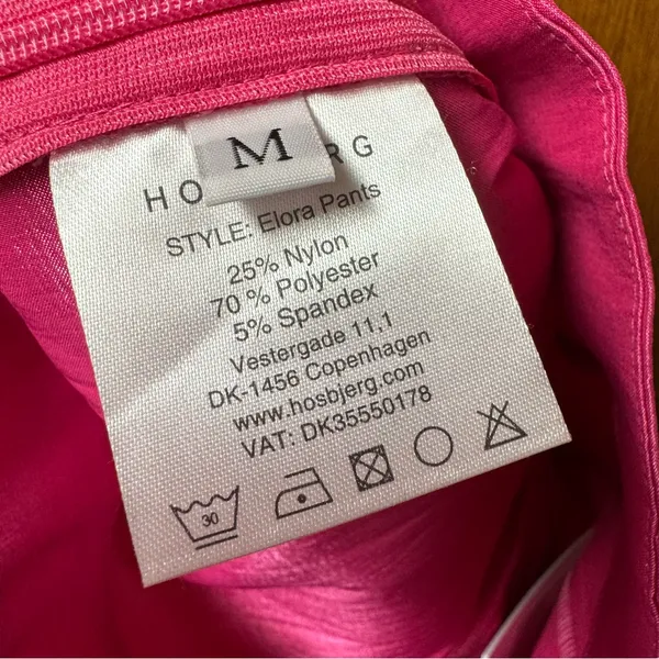Hosbjerg Elora High Waist Pink Flare Pants Slit Hems Hot Pink Medium M NWT NEW - Image 8