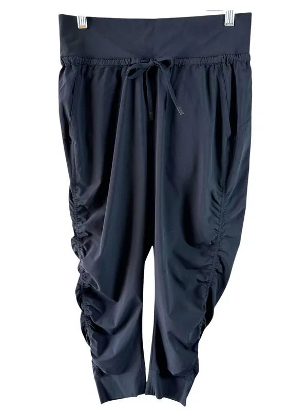 Athleta Black Attitude Jogger Pants Ruched Lightweight Athleisure Size 4 - Image 2