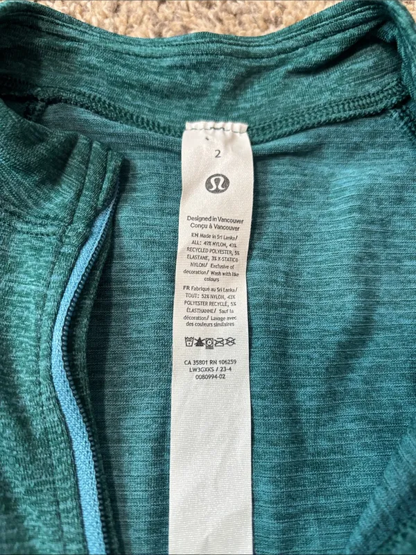Lululemon Swiftly Relaxed Long-Length Half Zip size 2 - Image 2