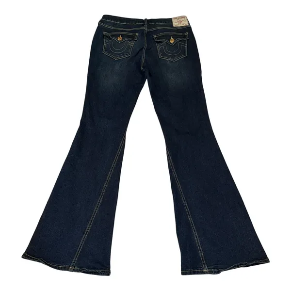 True Religion Joey mid rise flare dark wash jeans - Image 2