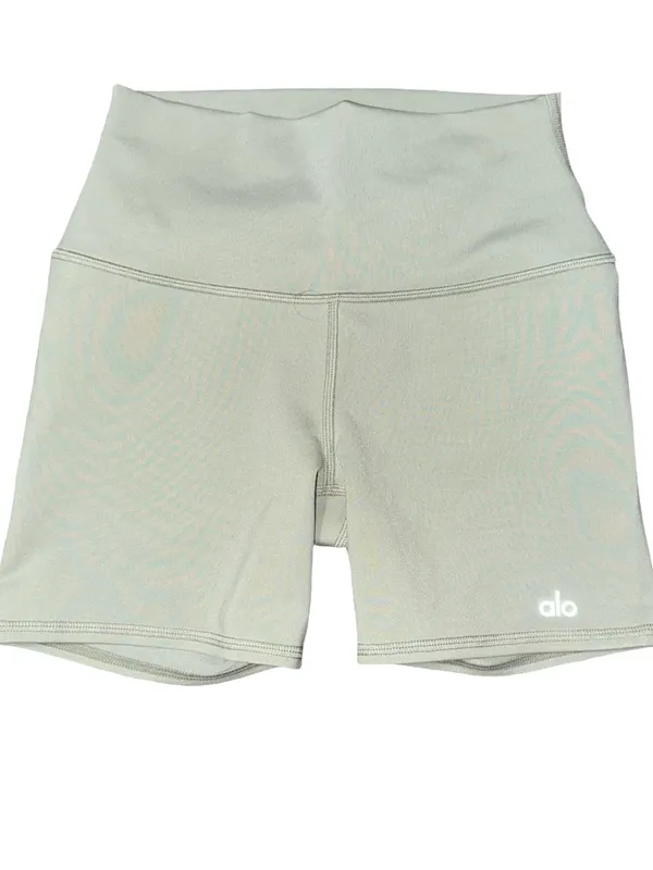 Alo Yoga Women’s Size XS Limestone Green 5" Airbrush High Waist Biker Shorts - Image 6