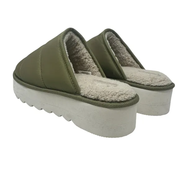 Anthropologie Maeve Puffy Platform‎ Slippers Green Size Large US 10 11 - Image 9