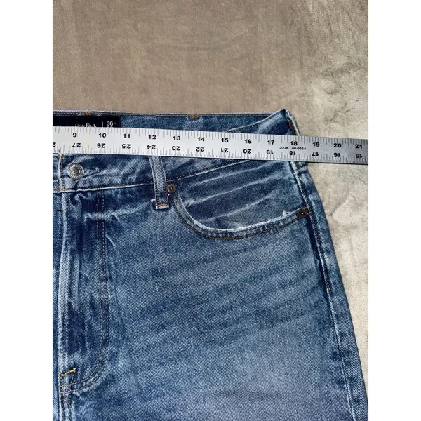 Abercrombie & Fitch Women's Blue‎ Denim Jeans 90s Loose Medium Wash Size 36 - Image 8