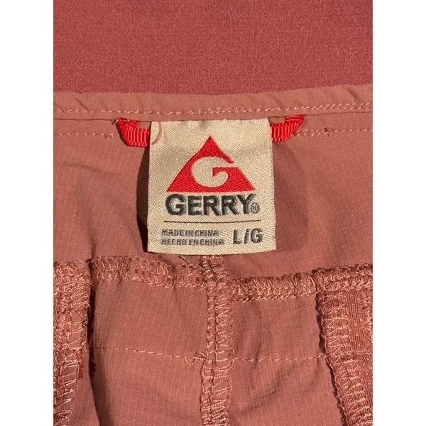 Gerry Women's Coral Pink Cargo‎ Hiking Shorts Size L/G Quick Dry Zip Pockets - Image 3