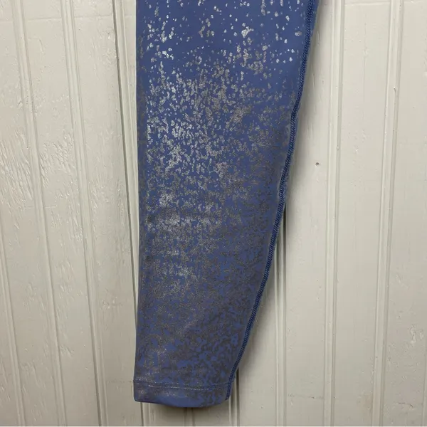 Beyond Yoga Alloy Ombre High Waisted Midi Legging Size Large Serene Blue Sparkle - Image 5
