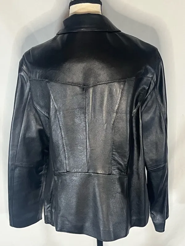 Wilson’s Leather Maxima Vintage Full Zip Weatern Yoke Women’s Leather Jacket XL - Image 4