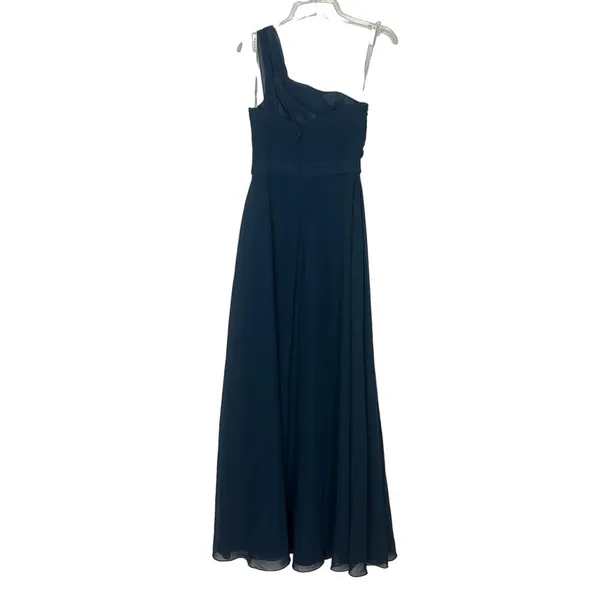 AZAZIE One Shoulder Navy Blue Maxi Dress Size XS - Image 8