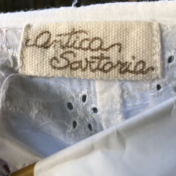Antica Sartoria Cotton Embroidered Lace Swim coverup Top Dress sz M - Image 7
