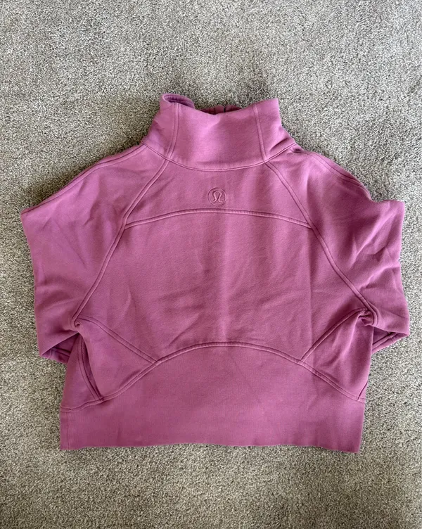 Lululemon Scuba Oversized Funnel Neck Half-Zip Velvet Dust XS/S - Image 4
