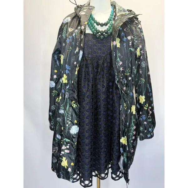 Kimchi Blue Black Eyelet Lace Babydoll Top‎ Puff Sleeve Boho Romantic Medium - Image 4