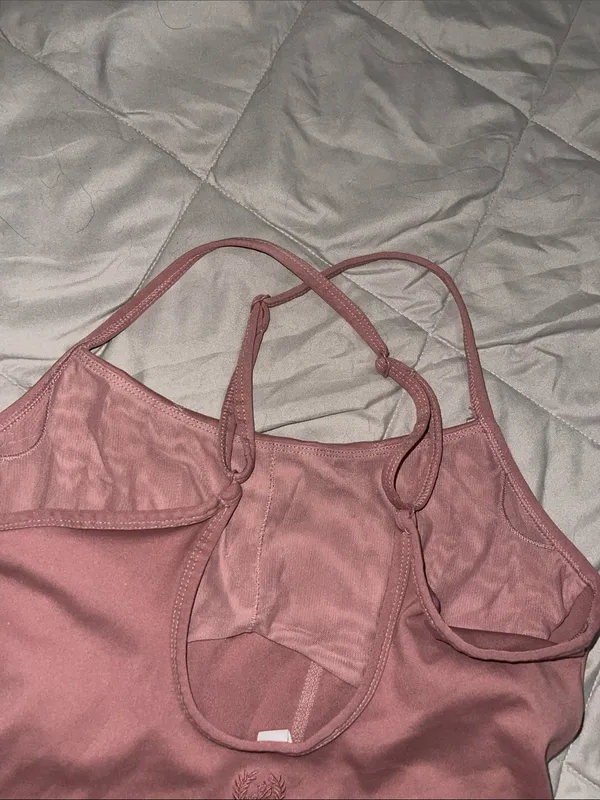 Victoria’s Secret PINK Dusty Rose Romper • Strappy Back • Size M - Image 5