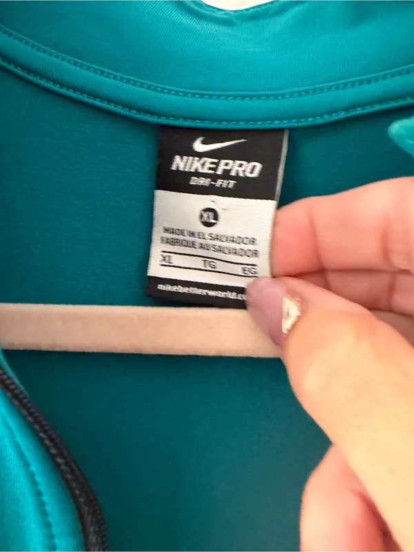 Nike Pro Half-Zip Pullover in Bright Teal - Image 2
