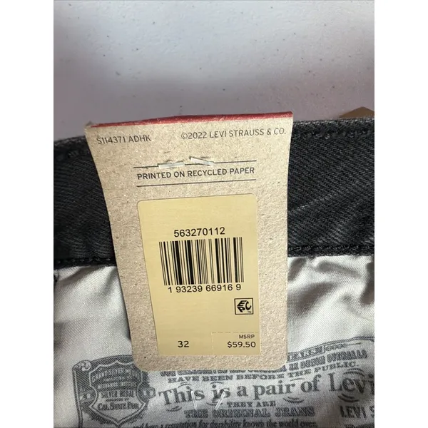 NWT Levi's 501 Women Size 32 (14) Black 100% Cotton Denim 2" Cutoff Shorts - Image 12