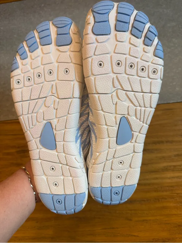 Hike Footwear HF LoraxPro Barefoot Shoes White Blue Zero Drop Wide Toe Size 10 - Image 8