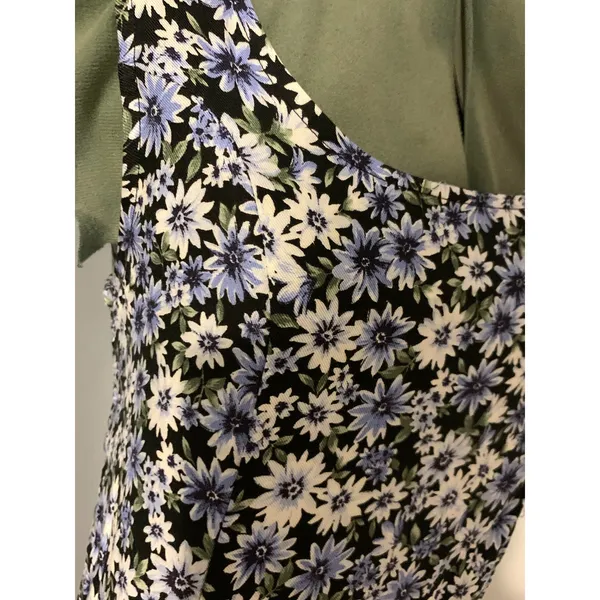 American Eagle Sundress Daisy Floral Pattern Blue Medium - Image 4