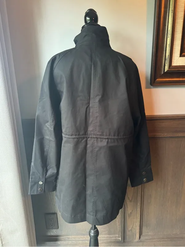 A new day Women's BlackDrawstring Waist Parka Jacket small NWT - Image 9