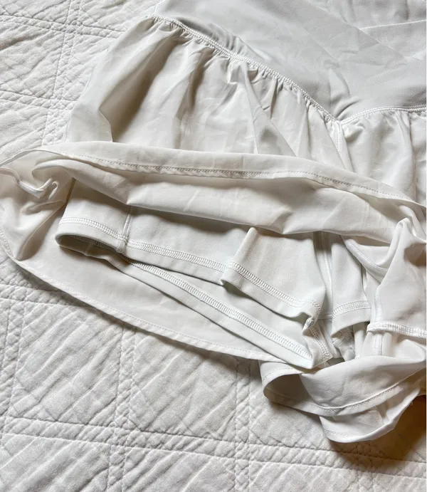Aerie OFFLINE White Crossover Flowy Athletic Shorts - Image 4