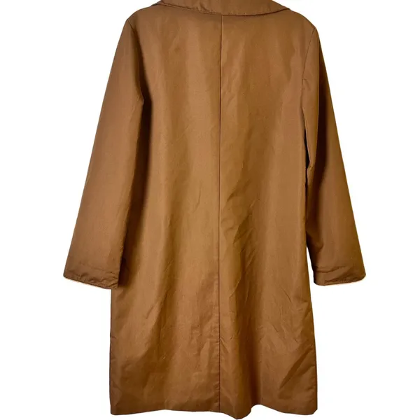 Unbranded M Polyester Brown Button-Up Womens Trench Coat No Lining With Pockets - Image 3
