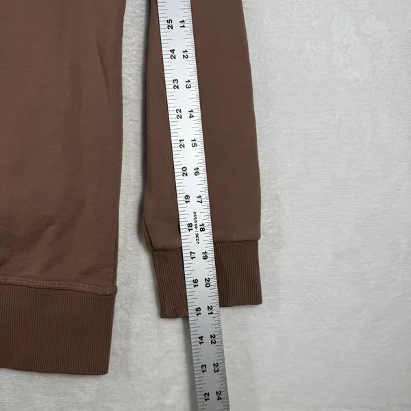 MONROW HT1170-1 Brown Cotton Pullover Hoodie Sweatshirt XS NEW - Image 9