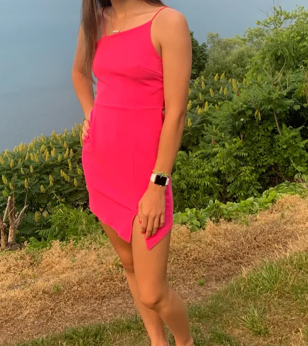 Lulus Asymmetrical Pink Dress - Image 4