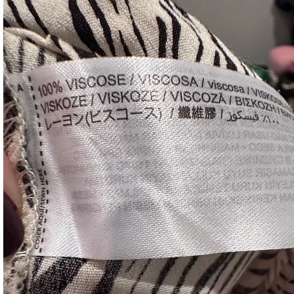 Mango Zebra Print Patterned‎ Midi Wrap Skirt Black White Size XS - Image 9