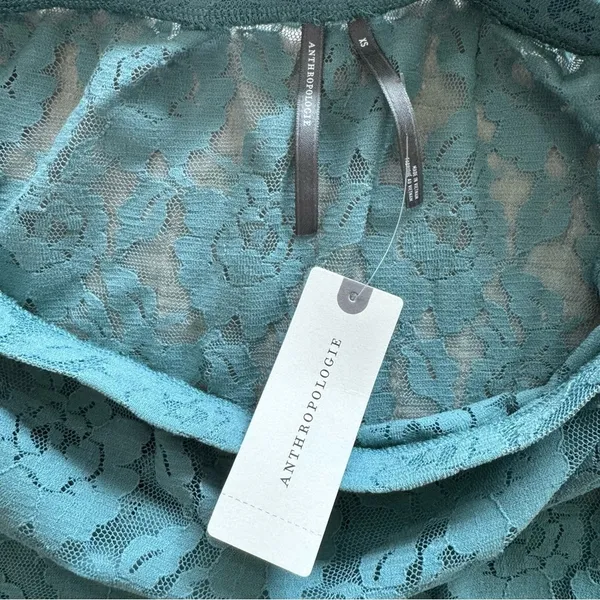 NWT Anthropologie Teal Lace Maxi Skirt Boho Size XS - Image 8