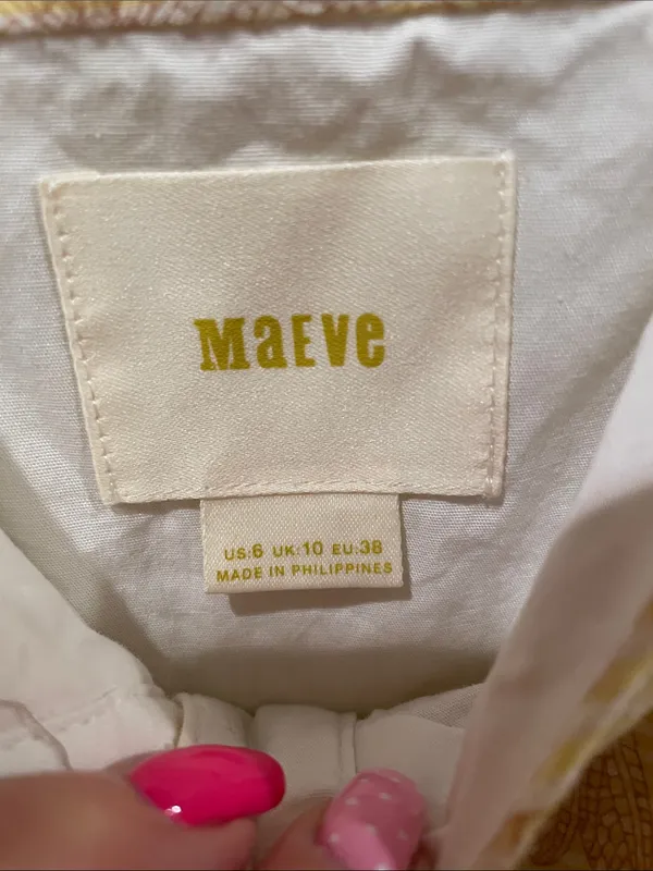 Maeve Pale Yellow Button-Front Mini Sundress - Image 2
