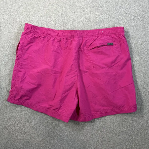 Columbia Women's XL Fuchsia Pink Activewear Shorts Elastic Waist Pockets Nylon - Image 7