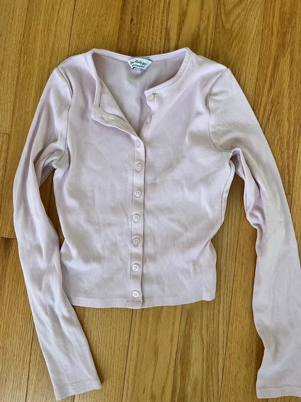 Light Pink Cropped Cardigan - Image 3
