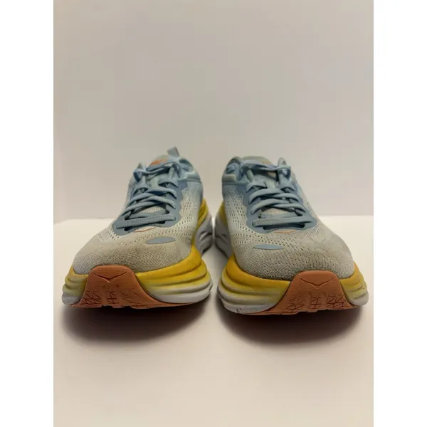 HOKA One One Bondi 8 Womens 7B Yellow Running Shoes Cushioned Athletic Sneakers - Image 5