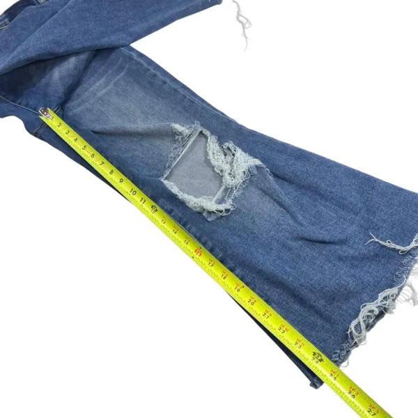 Risen High Rise Raw Hem Distressed Ankle Straight Jeans - Image 8