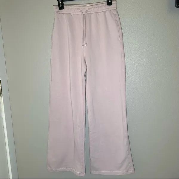 Abercrombie & Fitch Lounge Light Pink Wide Leg Sweatpants Women’s Size Small - Image 2