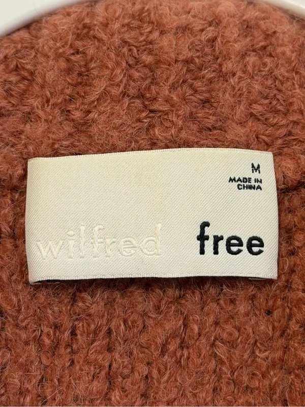 Aritzia Wilfred Free Marilyn Sweater Alpaca Merino Size Medium Full Zip Jacket - Image 3
