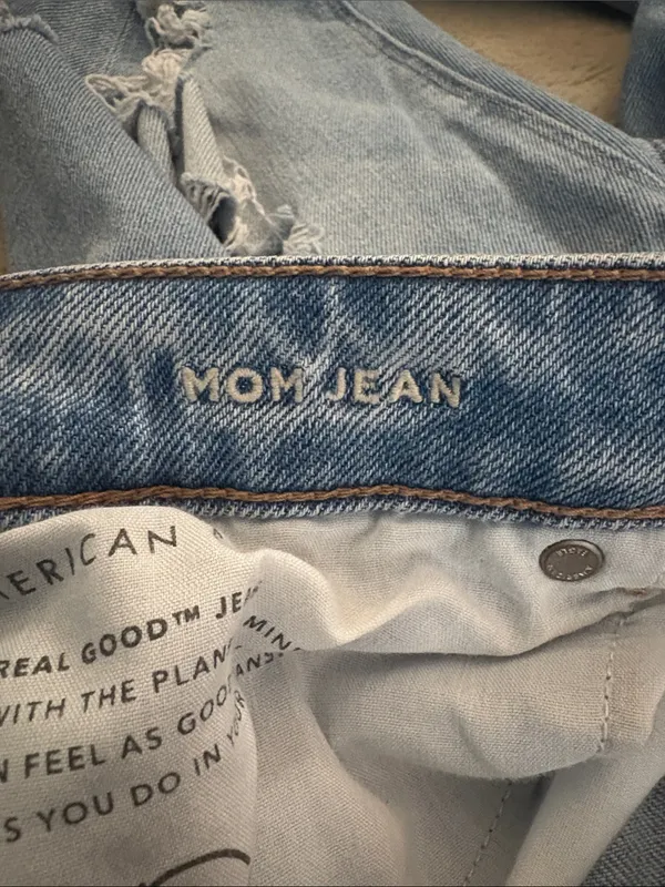 American Eagle Ripped Mom Jeans, Size 6 Short - Image 6