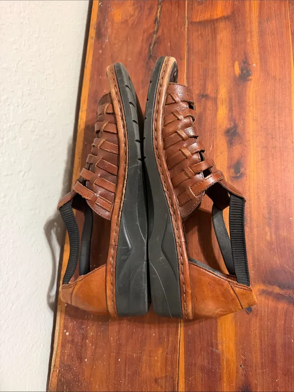 Rieker Woven Leather Sandals Size 39 - Image 6