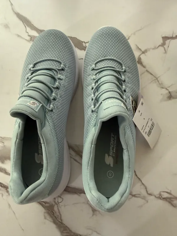 S Sport by Skechers Women’s Resse Slip-On Memory Foam Sneakers – Grey / Light Blue NWT - Image 4