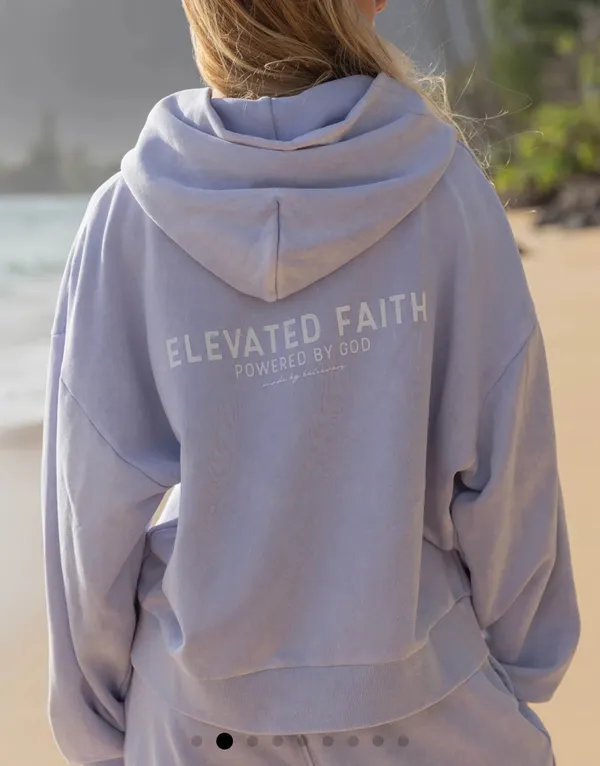 Elevated faith KINGDOM CLUB LAVENDER FULL-ZIP HOODIE - Image 2