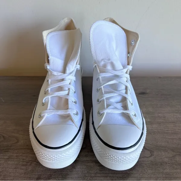 Converse Chuck Taylor All Star Hi Lift White Platform Shoe Size 10 #B1447 - Image 4