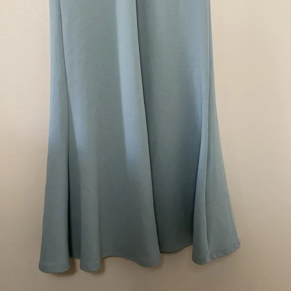 Lulus‎ Melora Slate Blue Sleeveless Maxi Dress V Neck Gown Size S - Image 9