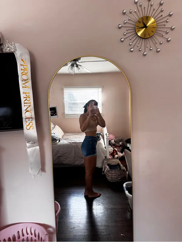SHEIN Blue Denim High-Waist Jean Shorts - Image 2