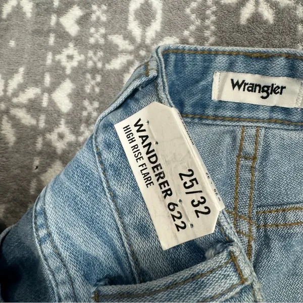NWT Free People Wrangler Wanderer 622 Hi Rise Flare Jean Limited Edit Wild Thing - Image 7