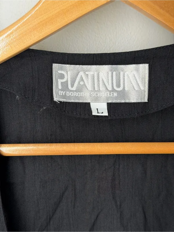 Vintage 90s Platinum Dorothy Schoelen Button‎ Up Vest Tank Artsy Lagenlook Boho - Image 3