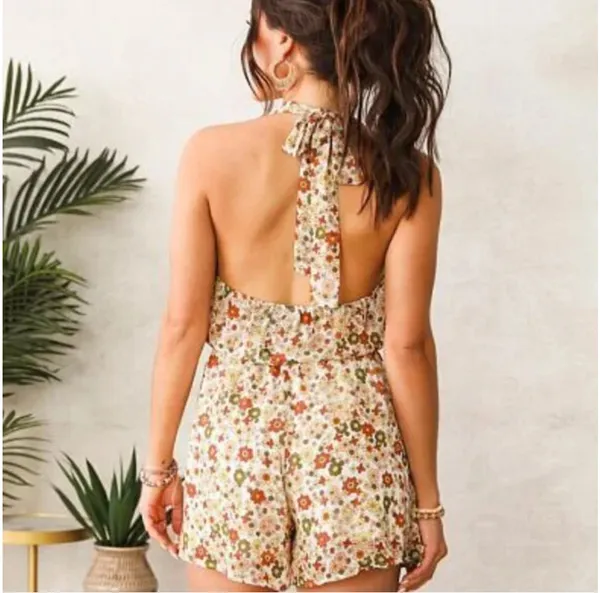 Daytrip floral halter neck romper - Image 6