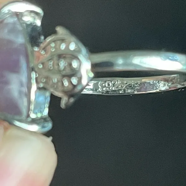 Purple amethyst S925 silver women ring size 7 - Image 7