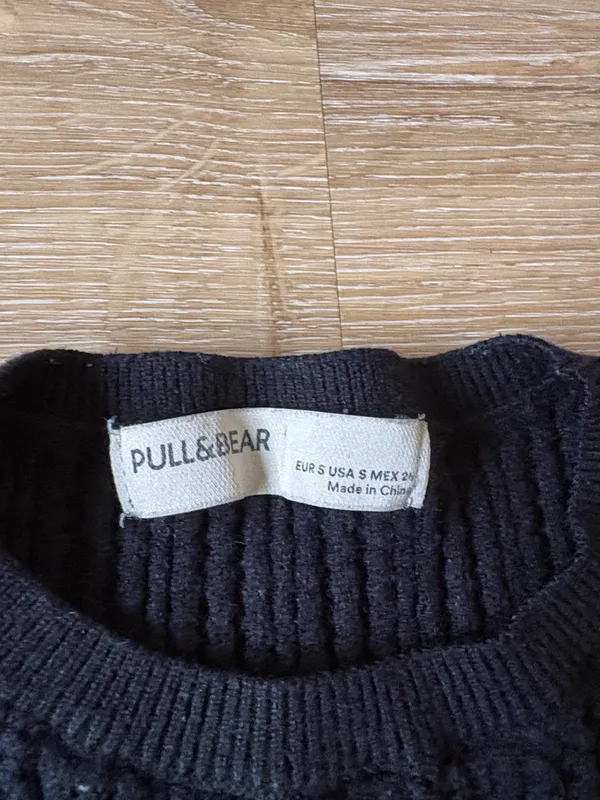 Pull & Bear Black Crewneck Knit Sweater - Image 4
