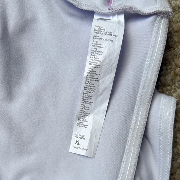 FABLETICS Light Purple Lilac Crossover Low Impact Sports Bra Size XL - Image 10