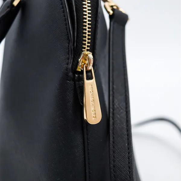 Michael Kors Cindy‎ Dome Satchel Womens L Black Saffiano Leather Crossbody Bag - Image 5