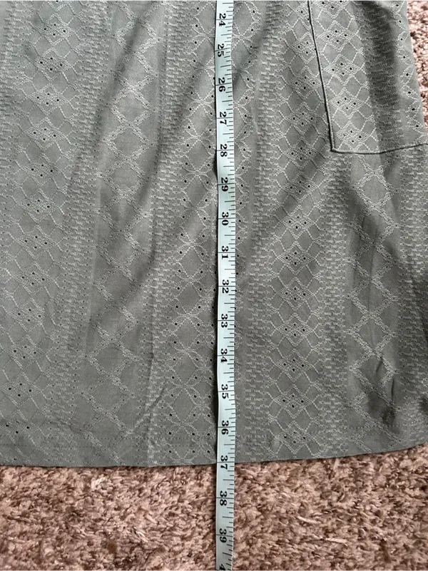NWT Sleeveless Eyelet Beach Dress in Sage Green Lightweight Stretch Summer XXL - Image 8