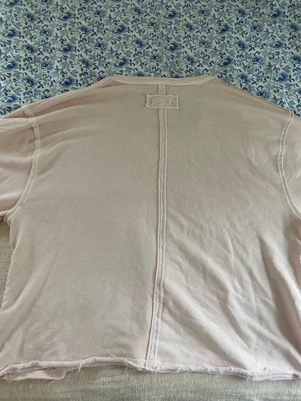 We The Free Venice V Neck Sweatshirt Light Pink S - Image 7